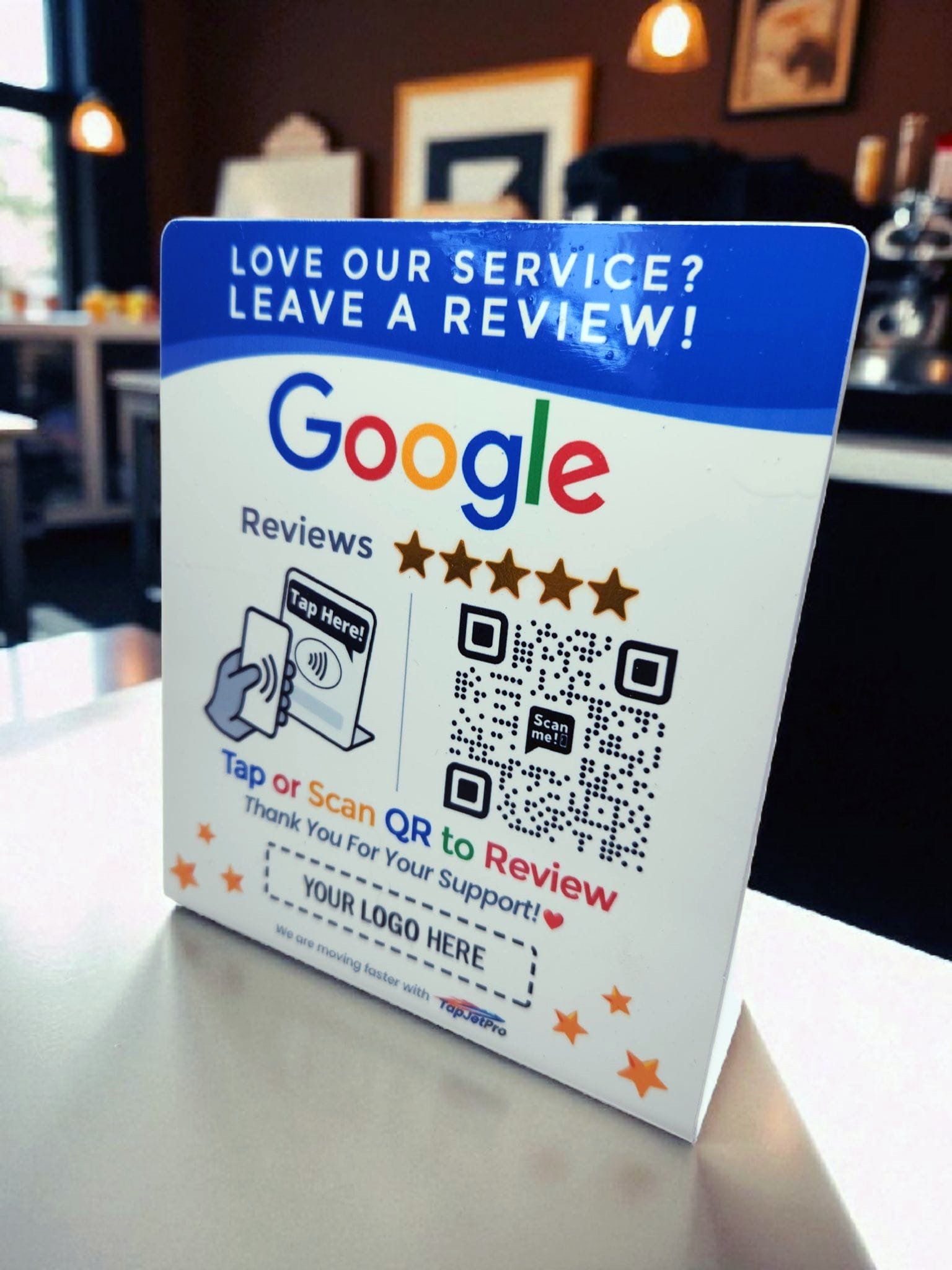 TapJetPro NFC Stand for google business reputation booster